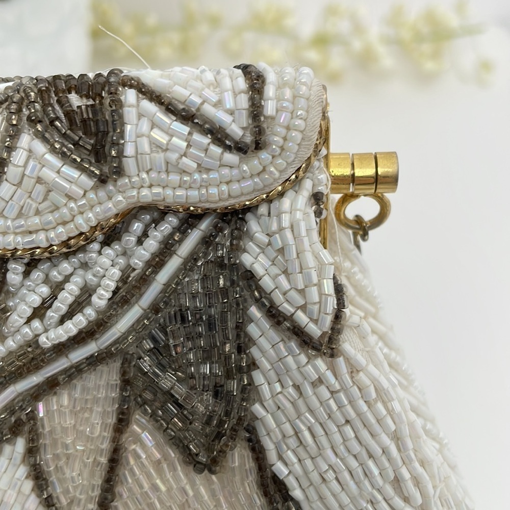 Rare Hand Breaded Vintage Clutch Bag Purse Read - Picture 13 of 16